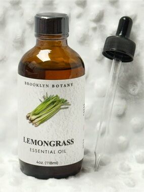 Brooklyn Botany Lemongrass Essential Oil - Amber Bottle with Dropper